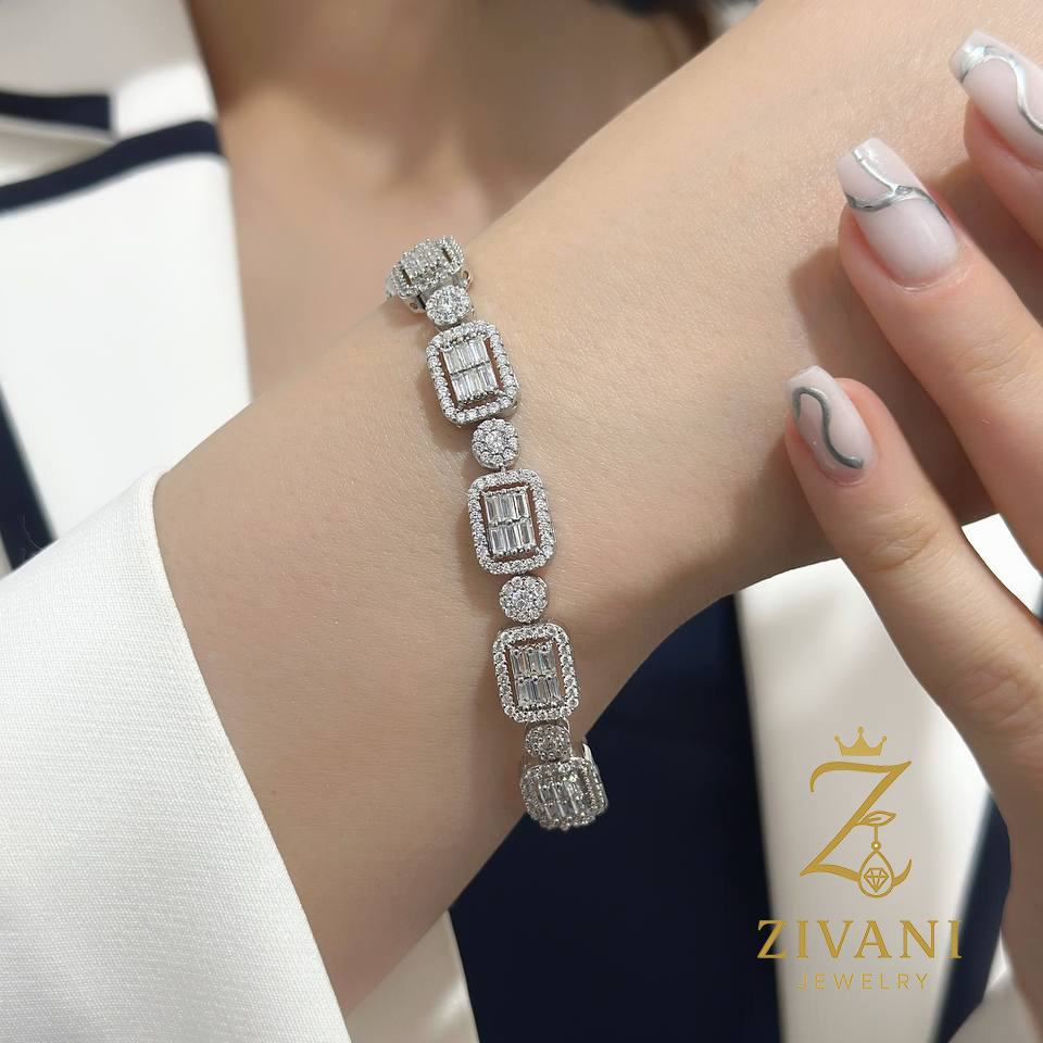 دستبند-نقره-فلاور-و-امرالدکات