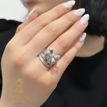 انگشتر نقره زنانه جدید پاپیون