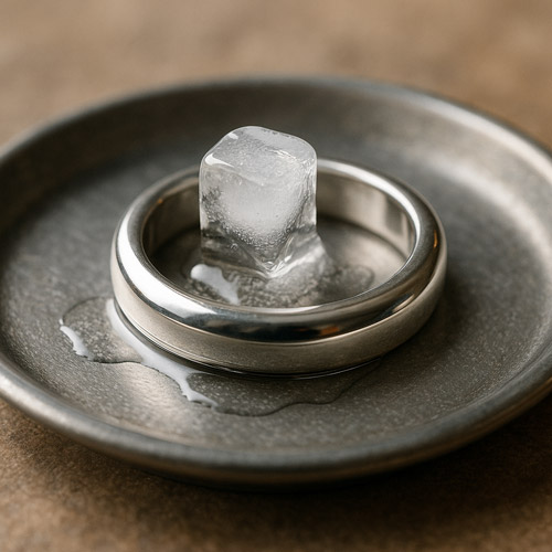 تشخیص نقره اصل از بدل با استفاده از یخ