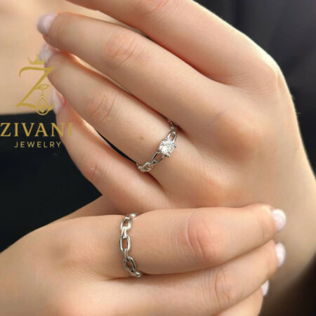 حلقه ست نقره زنجیری