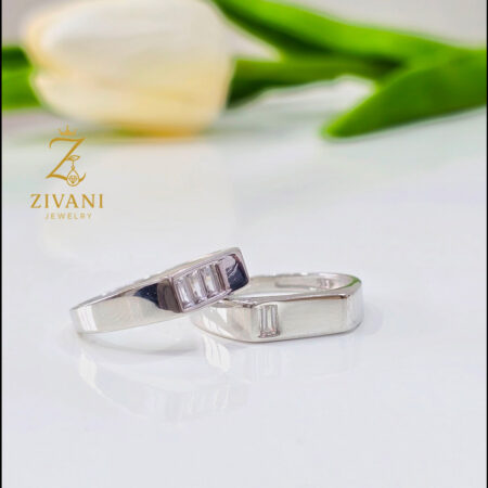 حلقه ست نقره آینه ای مینیمال