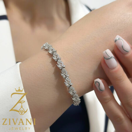 دستبند نقره زنانه مجلسی zi-b-11