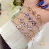 دستبند نقره زنانه آسانسوری طرح فلاور zi-b103 - Image 3