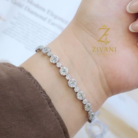 دستبند نقره زنانه فلاور zi-b-12