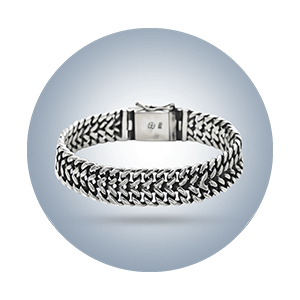 دستبند نقره مردانه