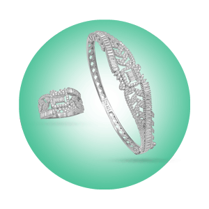 ست دستبند و انگشتر نقره 925