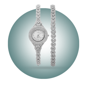 ست ساعت و دستبند نقره