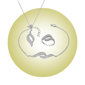 نیم ست نقره زنانه