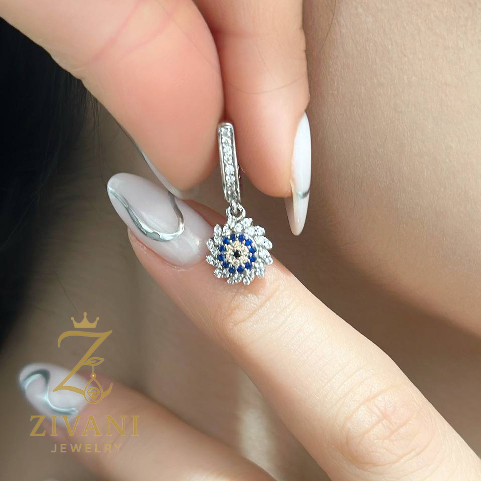 گوشواره نقره زنانه طرح خورشید