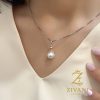 گردنبند مروارید نقره ظریف دخترانه آویزی zi-ne-15