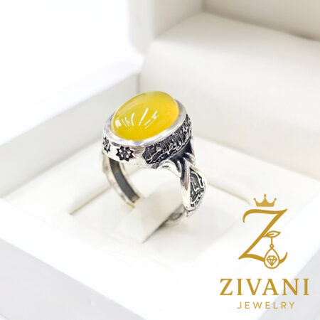 انگشتر نقره مردانه دستساز شرف الشمس