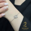 دستبند نقره زنانه قلب و پروانه خاص عیار 925 زنجیری