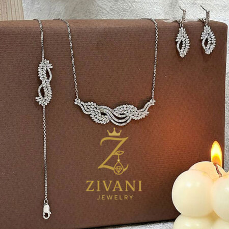 سرویس نقره زنانه طرح موج