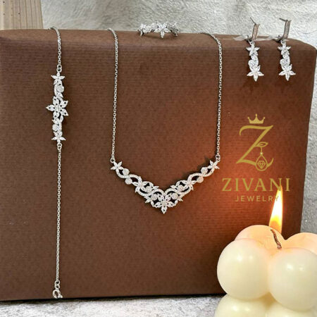 سرویس نقره زنانه مدل ستاره