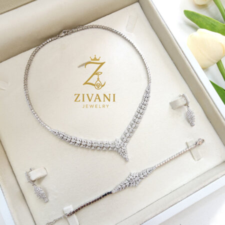 سرویس نقره زنانه نگین دار