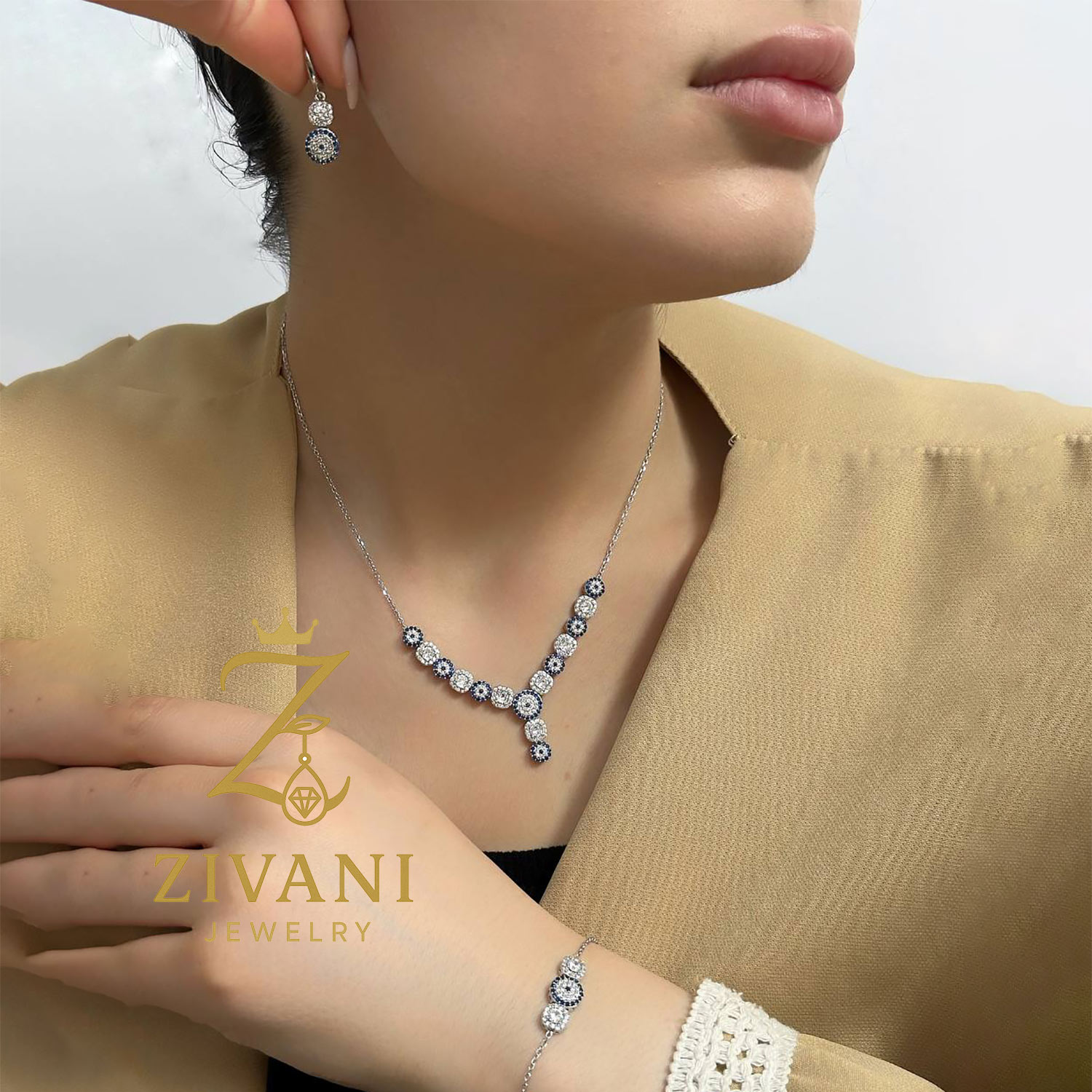 سرویس نقره زنانه چشم نظر