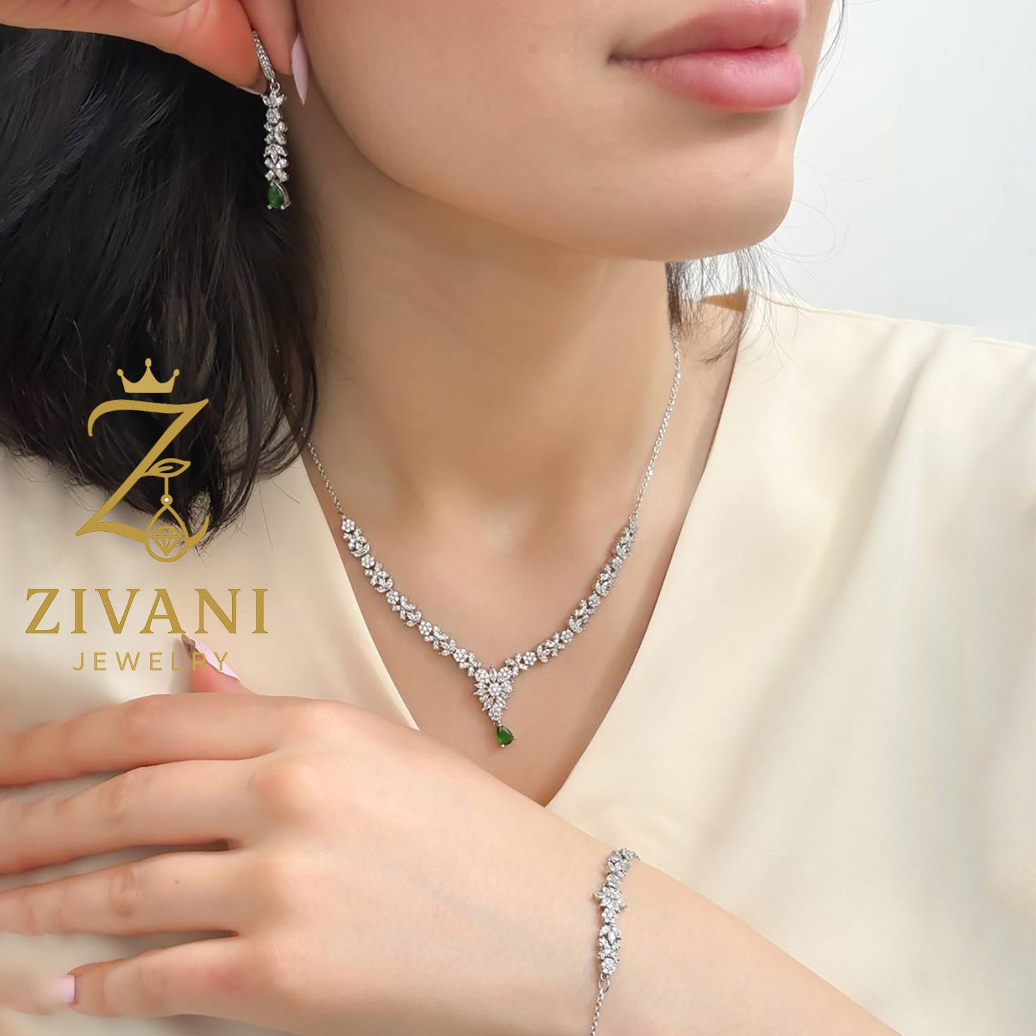 سرویس نقره فلاور و اشک سبز