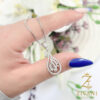 گردنبند نقره زنانه اشک نگین دار