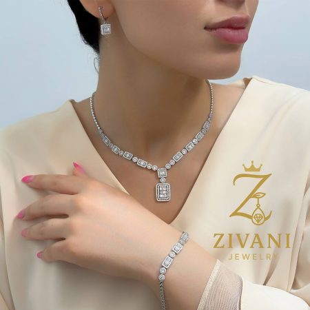 سرویس نقره زنانه امرالدکات