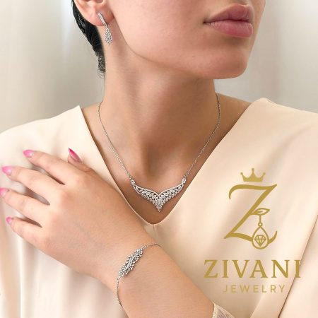 سرویس نقره زنانه طرح برگ