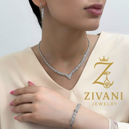 سرویس نقره زنانه نگین باگت