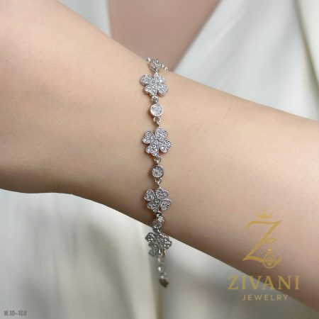 دستبند نقره زنانه شبدر zi-b-59