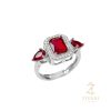 انگشتر نقره زنانه نگین دار zi-r-19 عکس اصلی با نگین قرمز