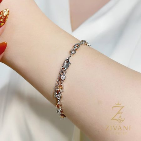 دستبند نقره زنانه قلب و اشک zi-b-64 عکس از قفل