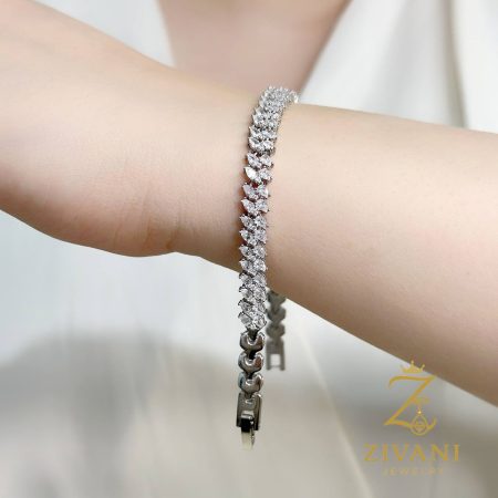 دستبند نقره زنانه مجلسی zi-b-61 از بند دستبند