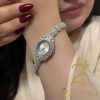 ساعت نقره زنانه نگین باگت