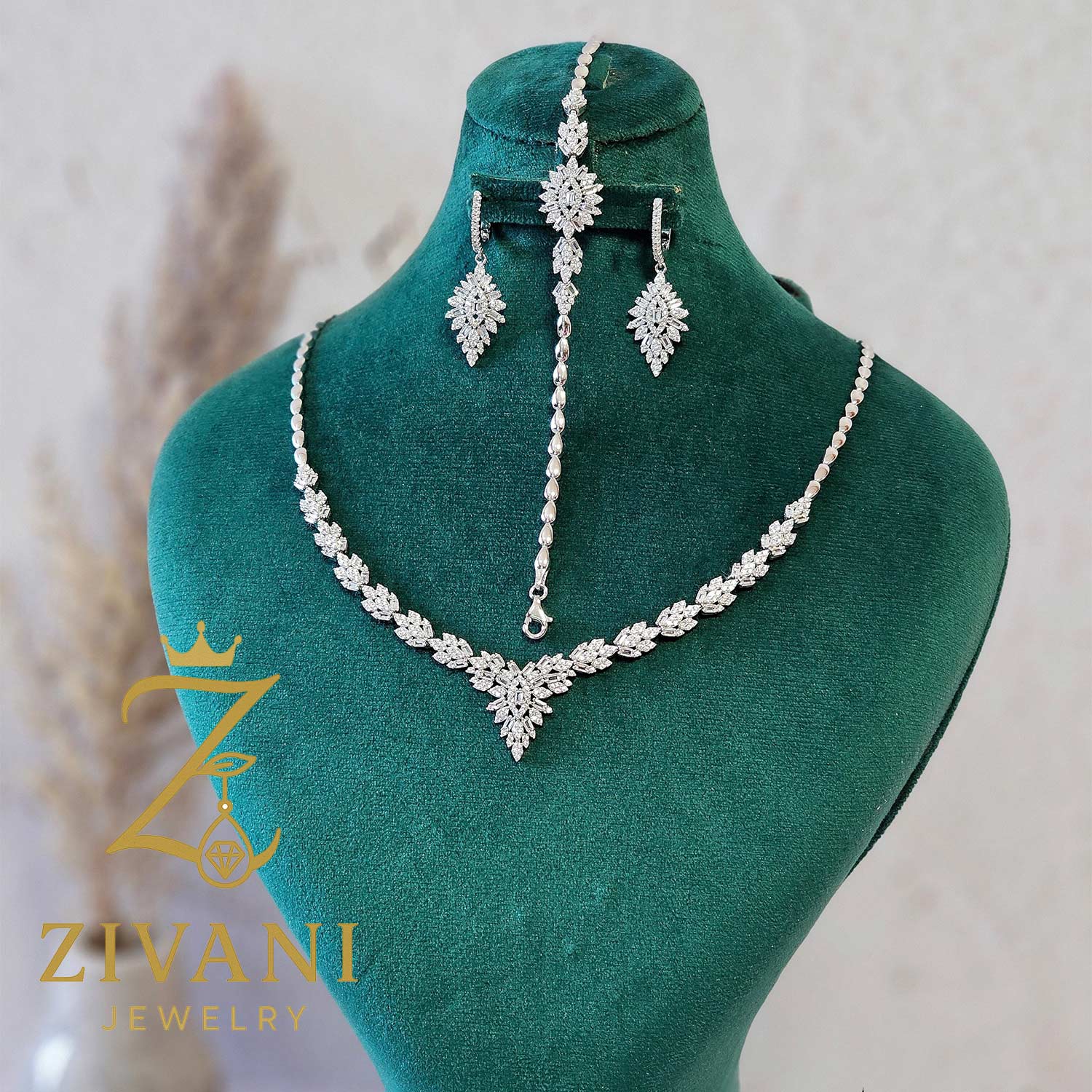 سرویس نقره زنانه جواهری