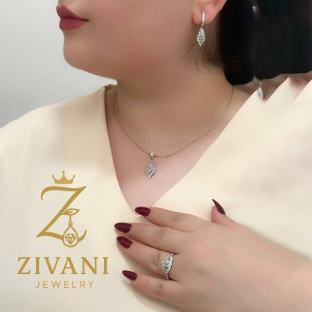 نیم ست نقره زنانه جواهری