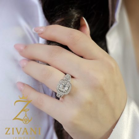 انگشتر نقره زنانه امرالدکات