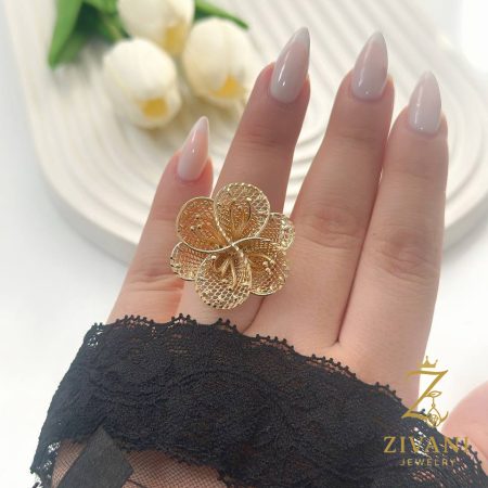 انگشتر نقره زناه فیوژن گل zi-r-23