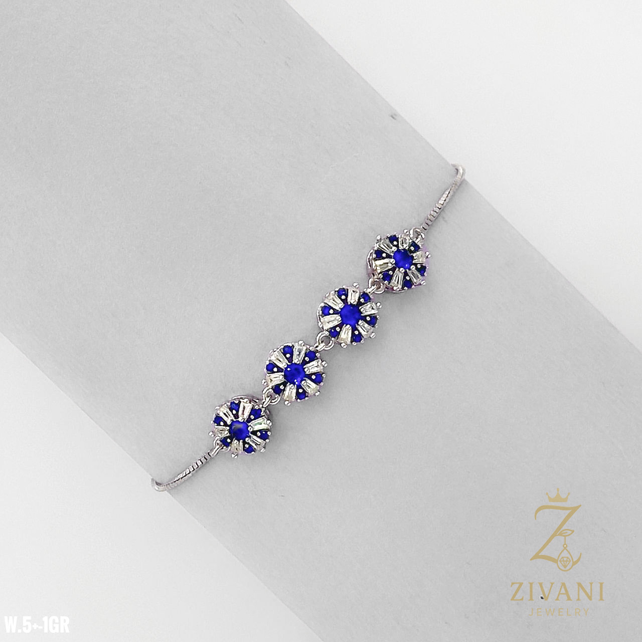 دستبند نقره زنانه آسانسوری zi-b-73