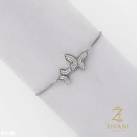 دستبند-نقره-زنانه-آسانسوری-پروانه-zi-b-74