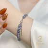 دستبند نقره زنانه چشم نظر بند ساعتی zi-b-67 از قفل