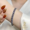 دستبند نقره زنانه چشم نظر بند ساعتی درجه یک با عیار 925 zi-b-67