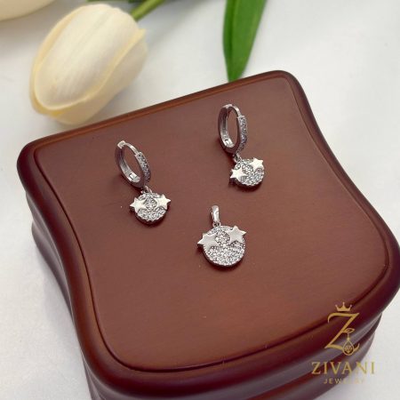 نیم ست نقره Star Eyes zi-n-49 -نیم ست چشم ستاره ای