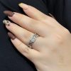 انگشتر نقره زنجیری طرح حلقه و پشت حلقه zi-r-30