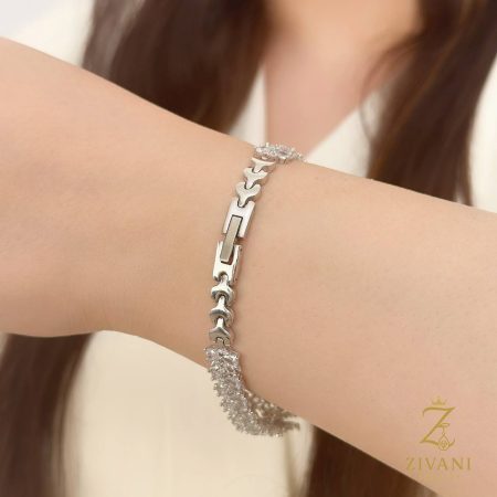 ساعت نقره زنانه جواهری پرنگین zi-w-26 بند ساعت