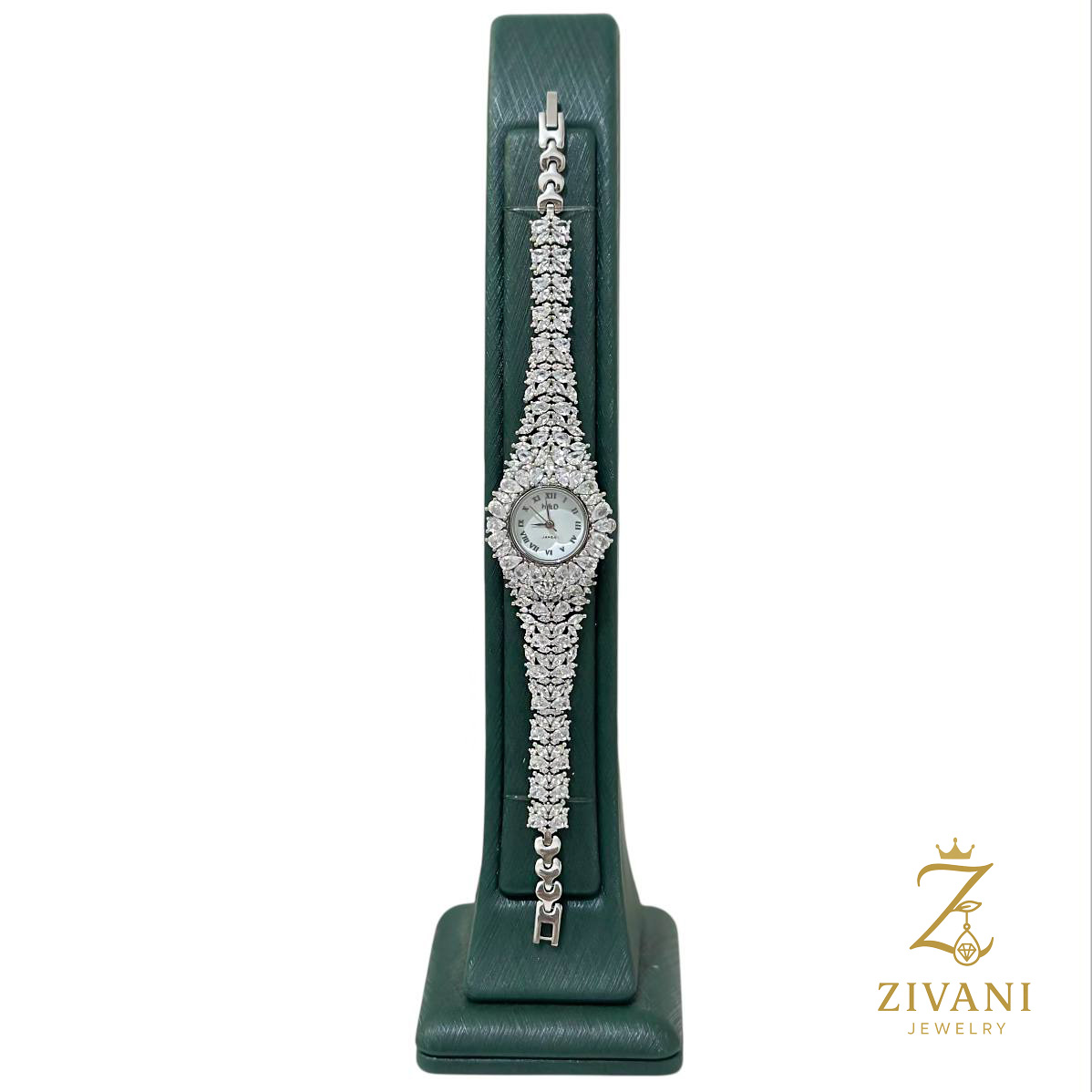 ساعت نقره زنانه جواهری پرنگین zi-w-26 عکس کامل