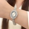 ساعت نقره زنانه مجلسی بیضی zi-w-27 روی دست