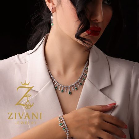 سرویس نقره زنانه اشک سبز