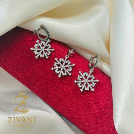 نیم ست نقره زنانه دونه برف