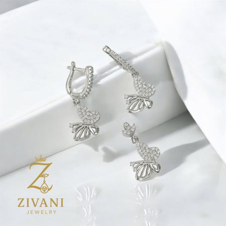 نیم ست نقره زنانه پروانه