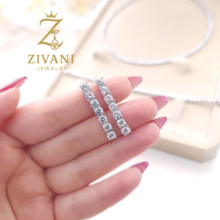 سرویس نقره زنانه تنیسی از نمای گوشواره