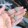 نیم ست نقره قلب پر نگین zi-n-63