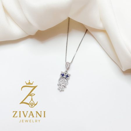 گردنبند نقره زنانه جغد ظریف