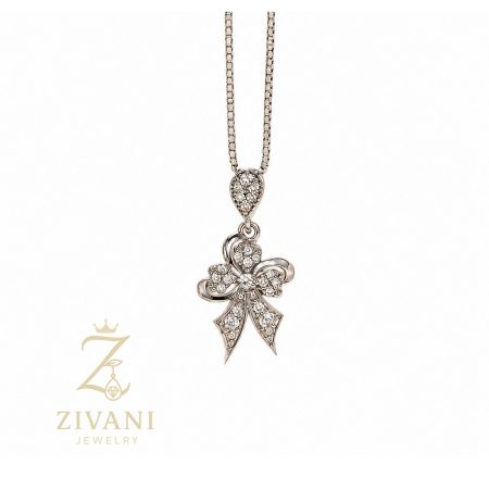 گردنبند نقره زنانه پاپیون
